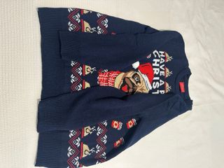 Jersey Navideño Hombre azul marino