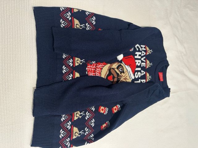 Jersey Navideño Hombre azul marino