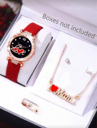 Reloj y Conjunto de Joyas I Love Mom