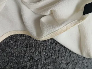 Blusa Zara Blanca Encaje Manga Corta