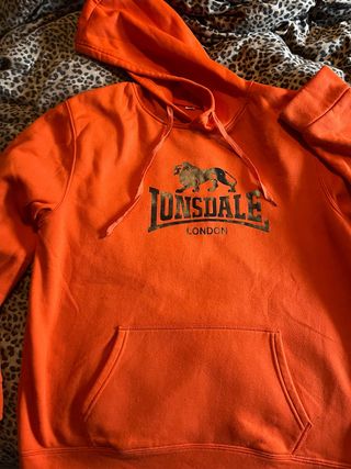 Sudadera Lonsdale Naranja con Logo