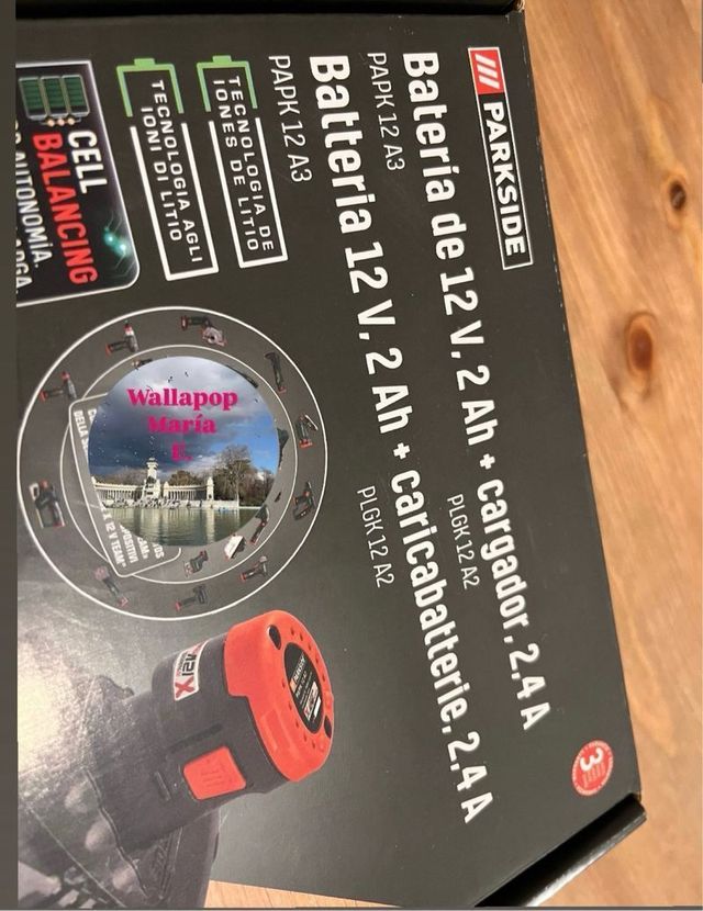 Batteria 12V e caricabatterie 2.4A Parkside