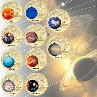 10 MONEDAS CONMEMORATIVAS DE COLECCIÓN PLANETAS