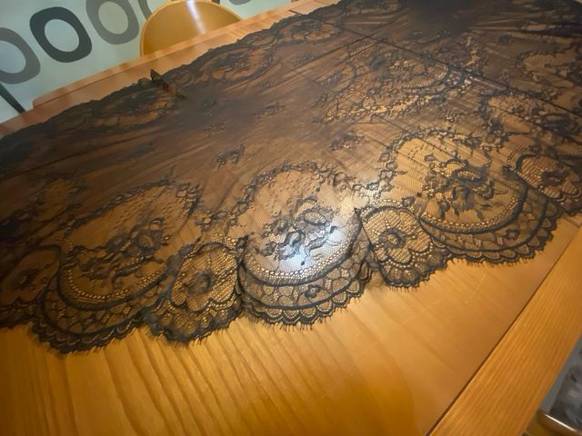 Mantilla de encaje negra