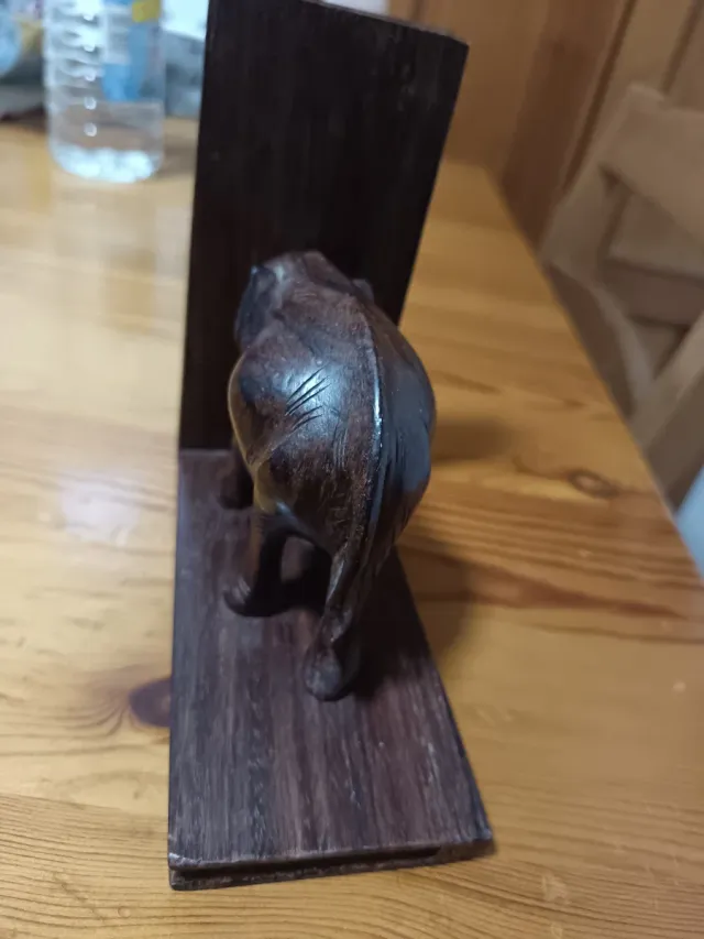 Sujetalibros de Madera Elefantes