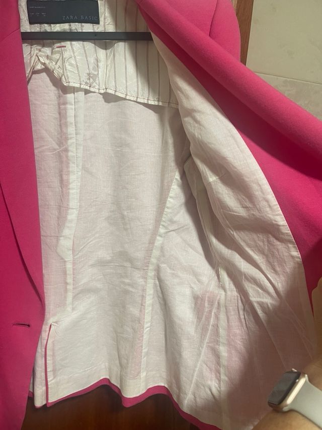 Americana Zara Rosa Fucsia Mujer