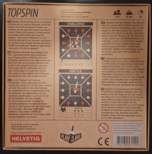 Juego de mesa Topspin