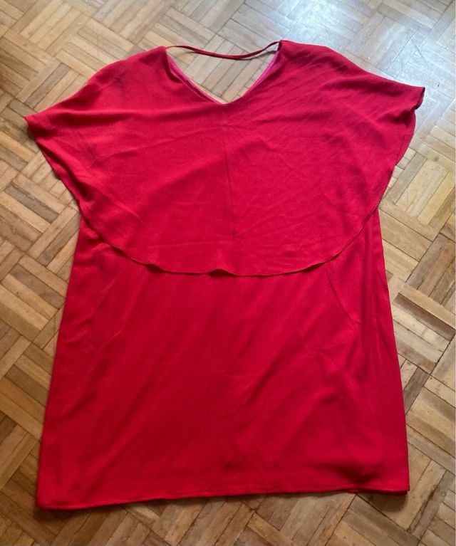 Camiseta Verano Mujer Roja Talla Única