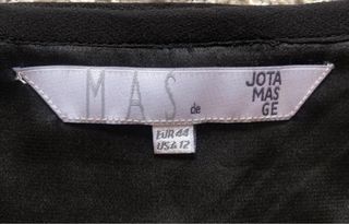 Vestido fiesta Jota + Ge Talla 44 Negro
