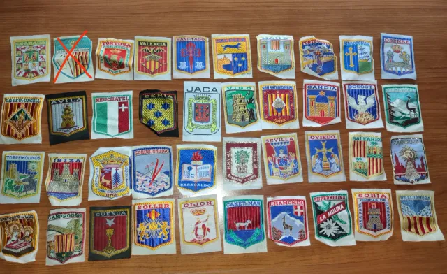 Toppe ricamate regioni e città spagnole