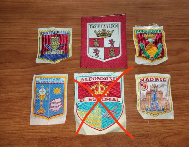 Toppe ricamate regioni e città spagnole