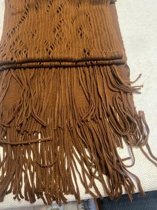 Sciarpa grande in lana marrone