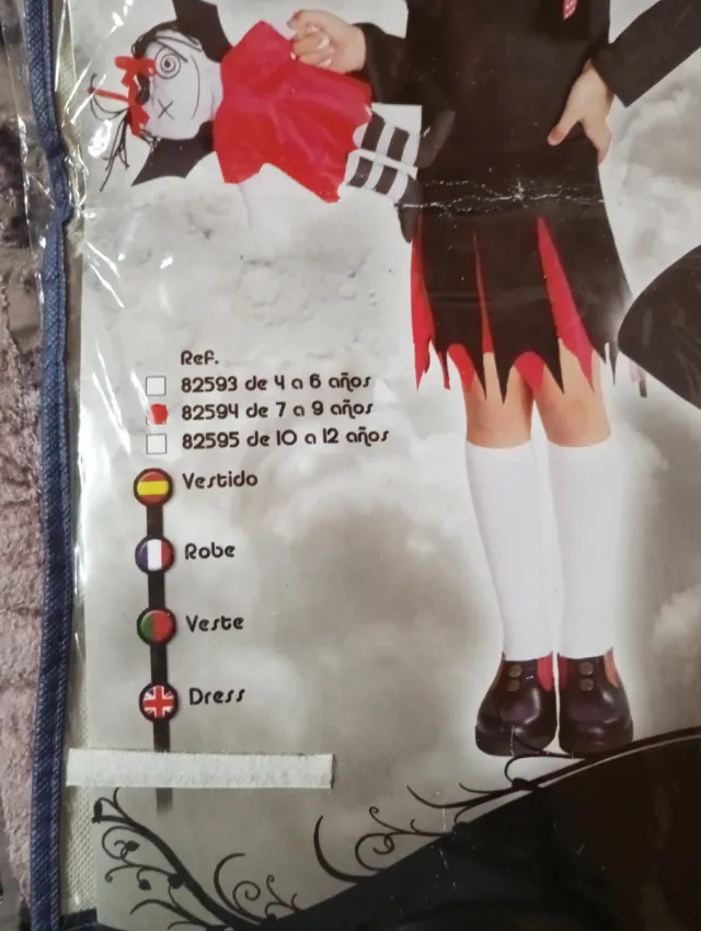 Disfraz niña Dead teen girl 7/8