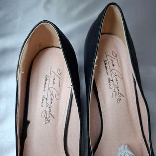 Zapatos de salón tacón medio negros