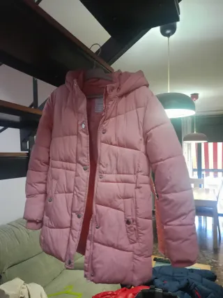 Chaqueta acolchada niña rosa