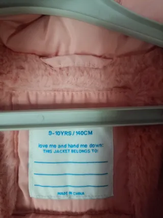 Chaqueta acolchada niña rosa