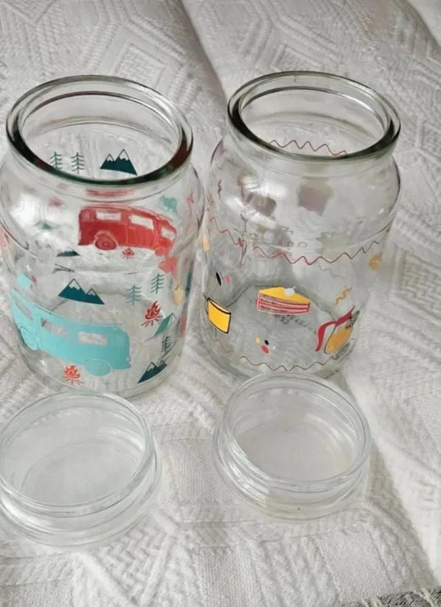 2 Tarros Organizadores Decorados