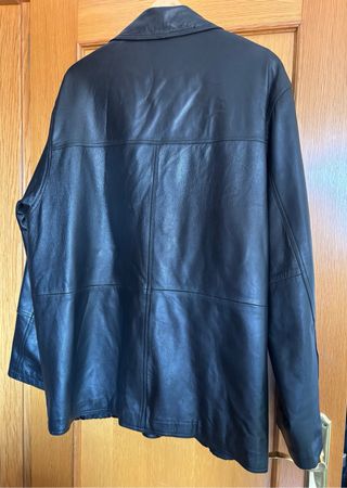 Chaqueta de Piel Negra Talla XXL