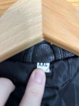 Chaqueta de Piel Negra Talla XXL