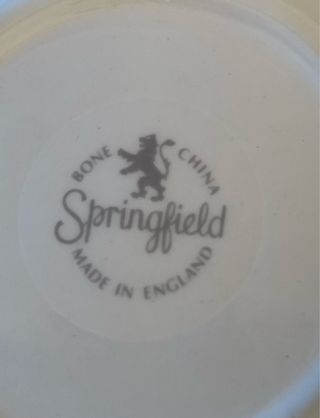 Lote de 3 tazas de porcelana fina Springfield