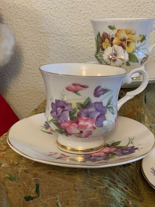 Lote de 3 tazas de porcelana fina Springfield