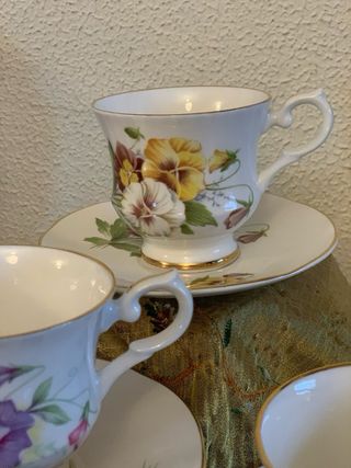 Lote de 3 tazas de porcelana fina Springfield