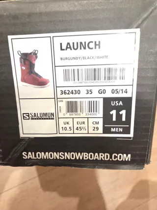 Botas de Snowboard Launch Burdeos Marca salomon