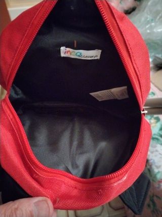 Zainetto bimba rosso e nero