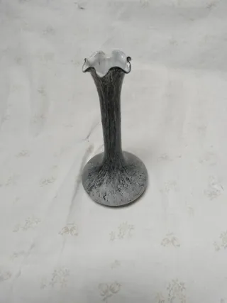 Vaso Murano grigio cresta di gallo