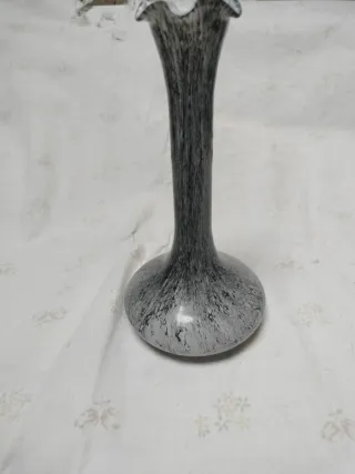 Vaso Murano grigio cresta di gallo