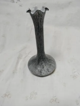 Vaso Murano grigio cresta di gallo