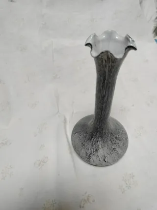 Vaso Murano grigio cresta di gallo