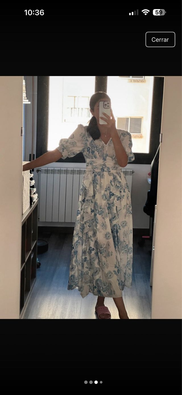 Vestido largo estampado floral