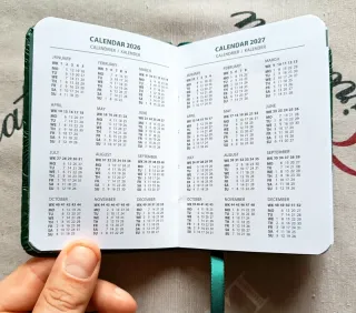 Agenda 2026 copertina rigida - 11,5x8 cm