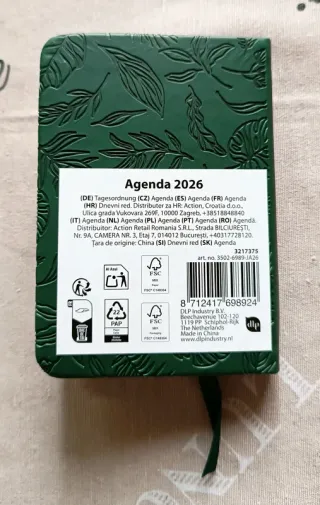 Agenda 2026 copertina rigida - 11,5x8 cm