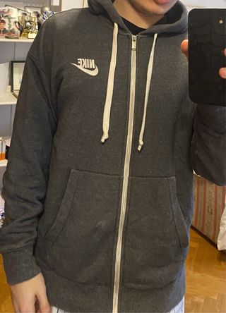 Sudadera Nike Gris Cremallera Clásica