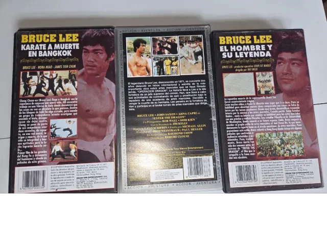 Pack 3 VHS Bruce Lee Acción Aventura