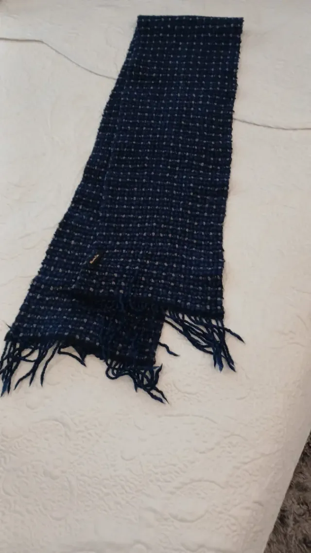 Bufanda Massimo Dutti azul y gris