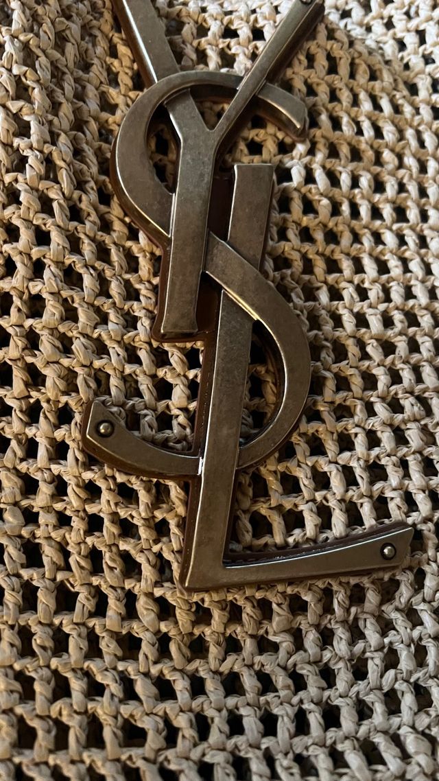 Bolso YSL de rafia beige