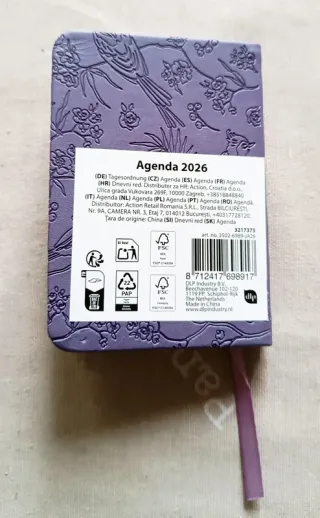 Agenda 2026 copertina rigida 11,5x8 cm