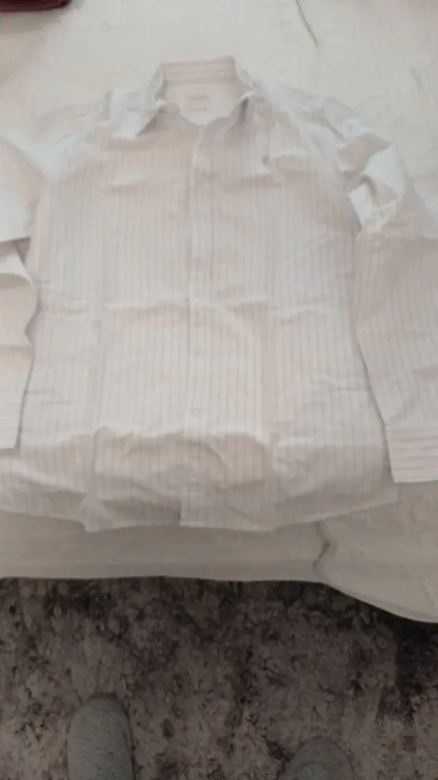 Camisa Álvaro Moreno Rayas Beige Talla M