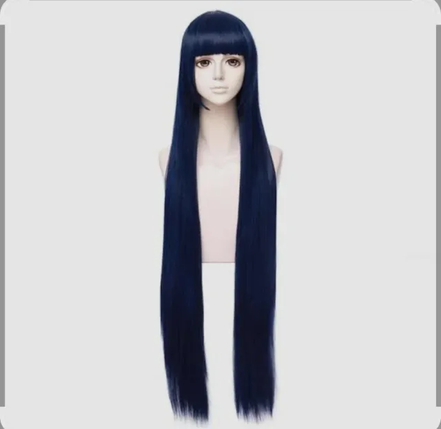 Peluca Cosplay Hinata Naruto Azul Larga