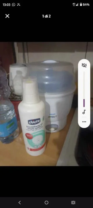 Sterilizzatore Chicco con disinfettante