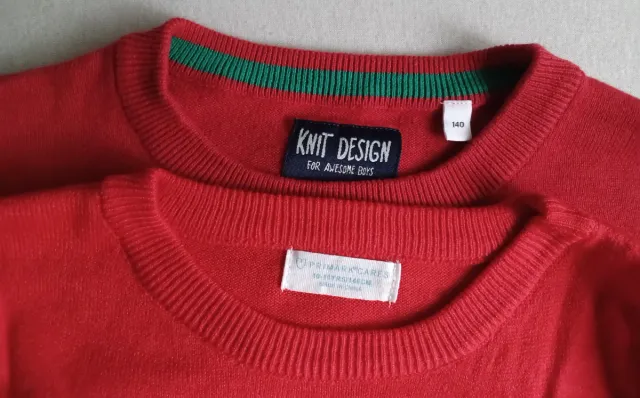 2 jerséis punto T 9-10 años