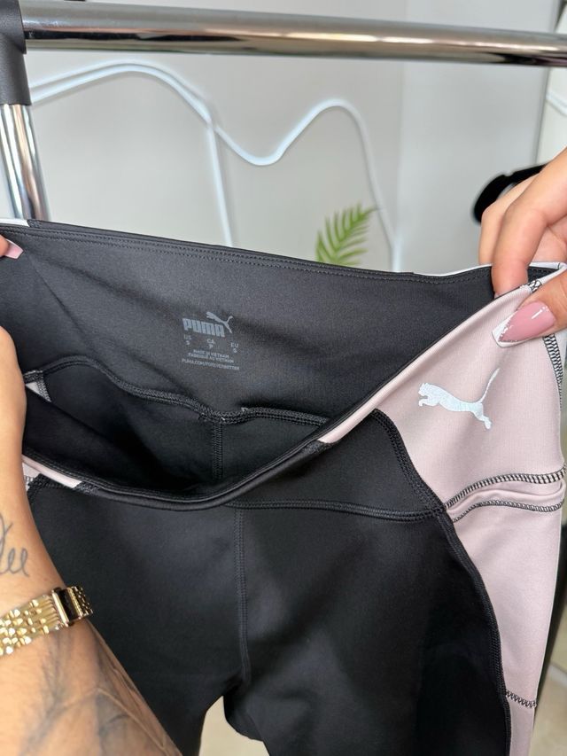 Leggings Puma Negro y Rosa