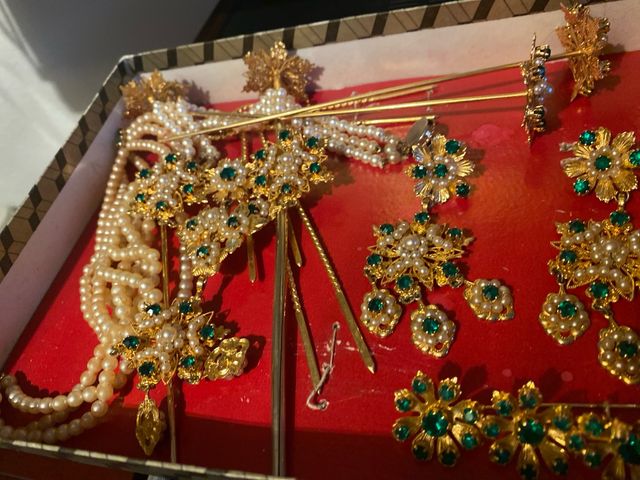 Aderezo Fallera Dorado y Verde