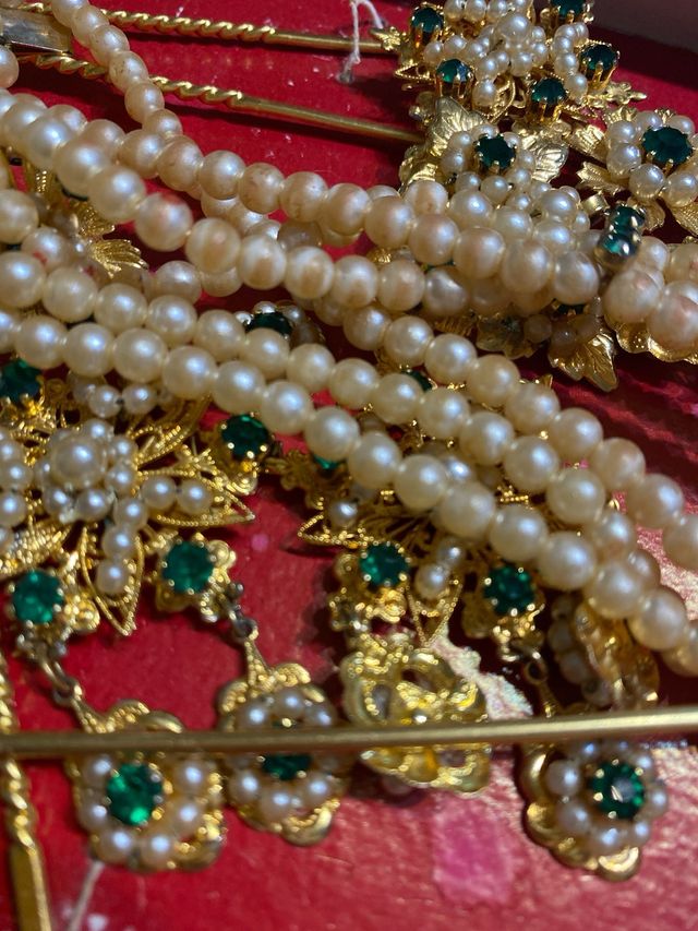 Aderezo Fallera Dorado y Verde