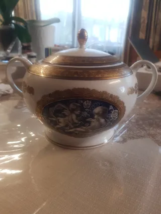 Zuppiera Limoges Porcellana Oro