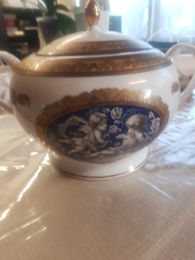 Zuppiera Limoges Porcellana Oro