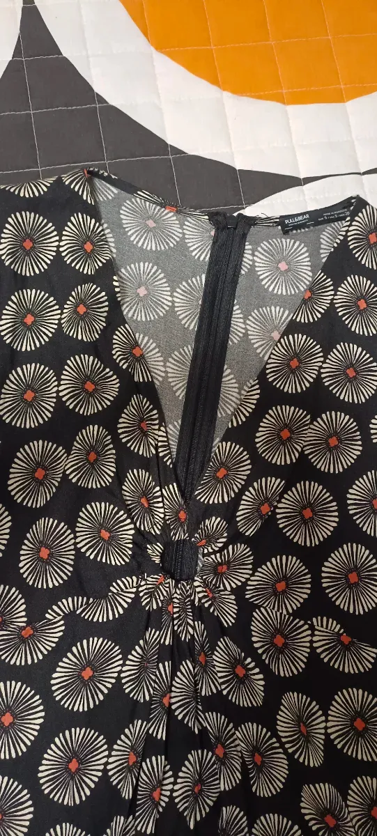 Vestido estampado floral manga larga